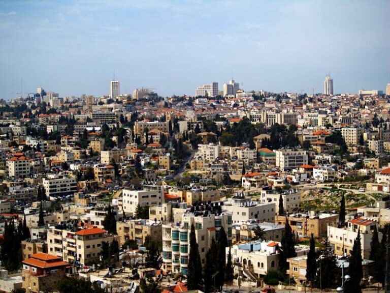 Una vista del barrio Sheikh Jarrah de Jerusalén.