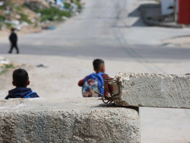 Children on their way to school