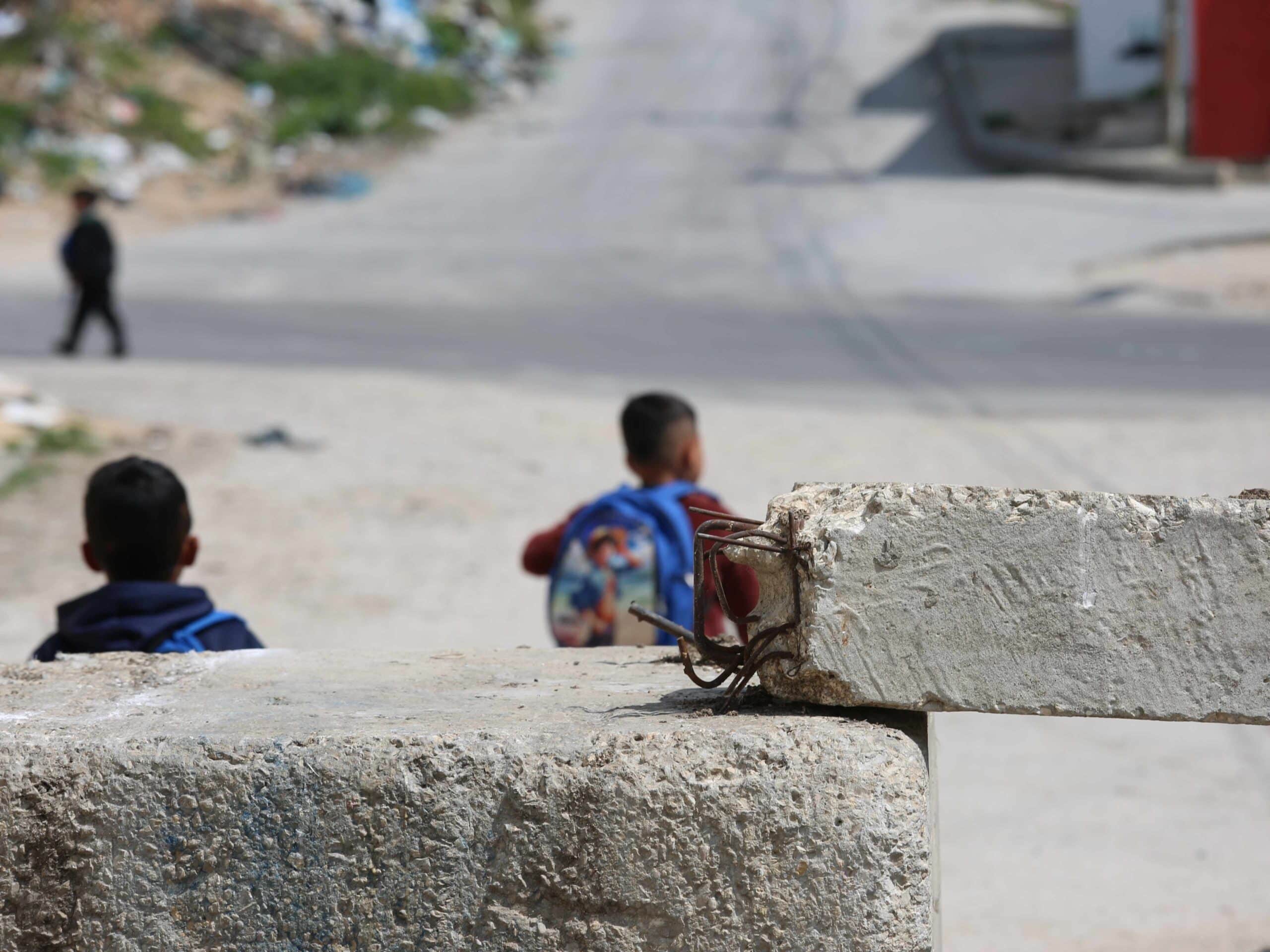 Children on their way to school