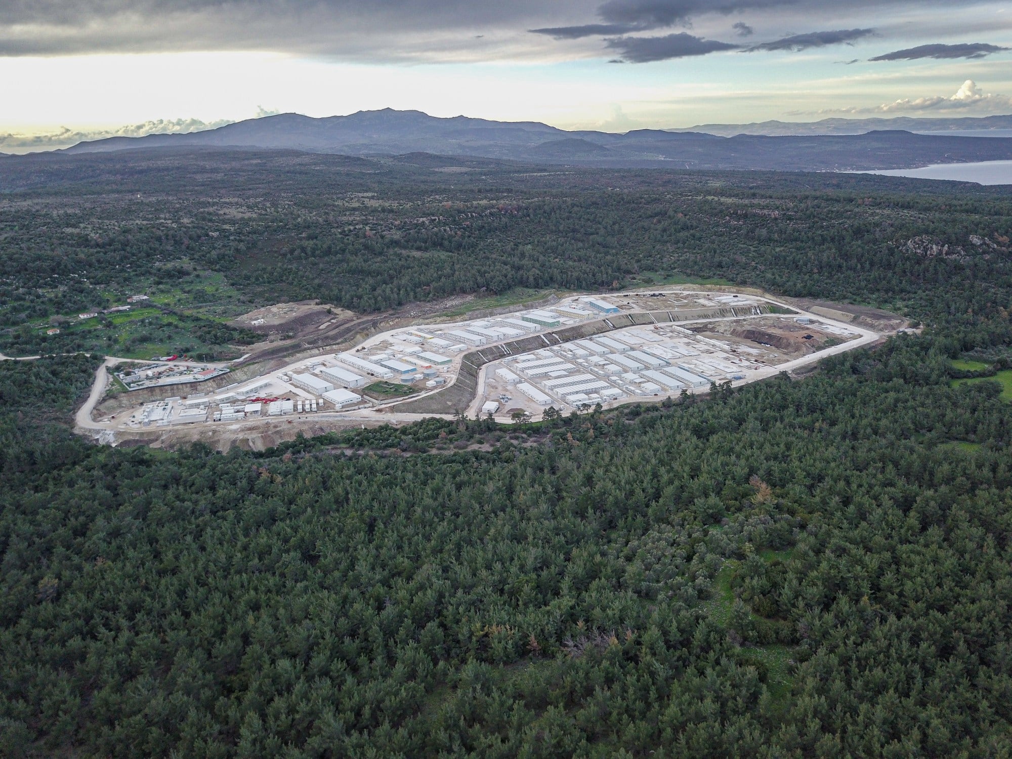 The site of Vastria camp in Lesvos