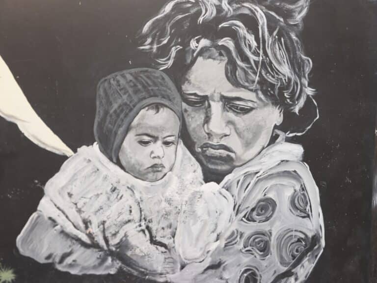 Mural from Aida Refugee Camp in Bethlehem