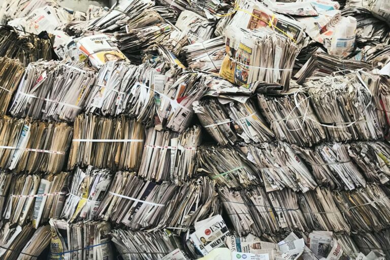 stack of newspapers