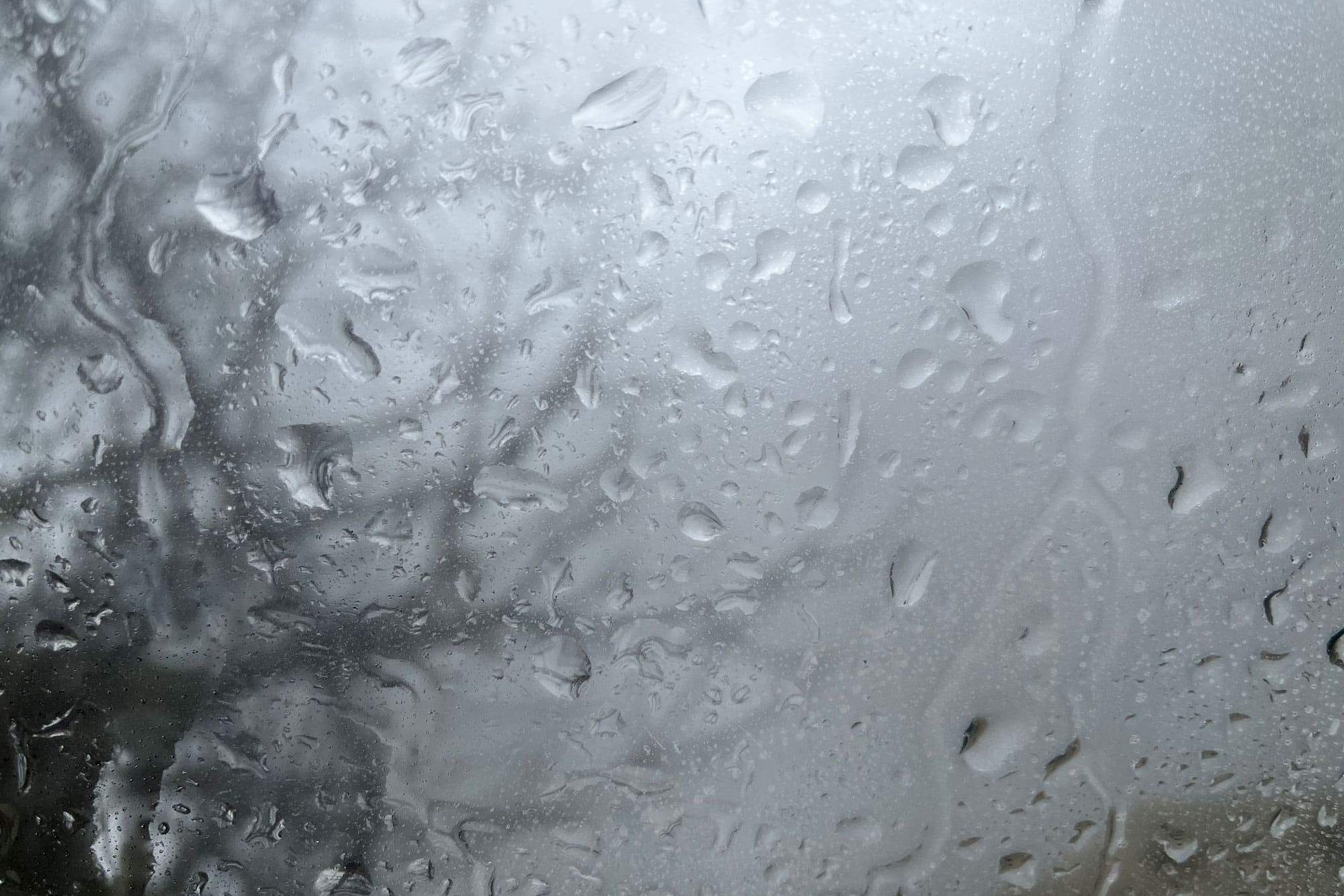 droplets on glass