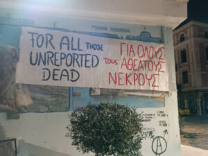 A banner reading "for all the unreported dead"