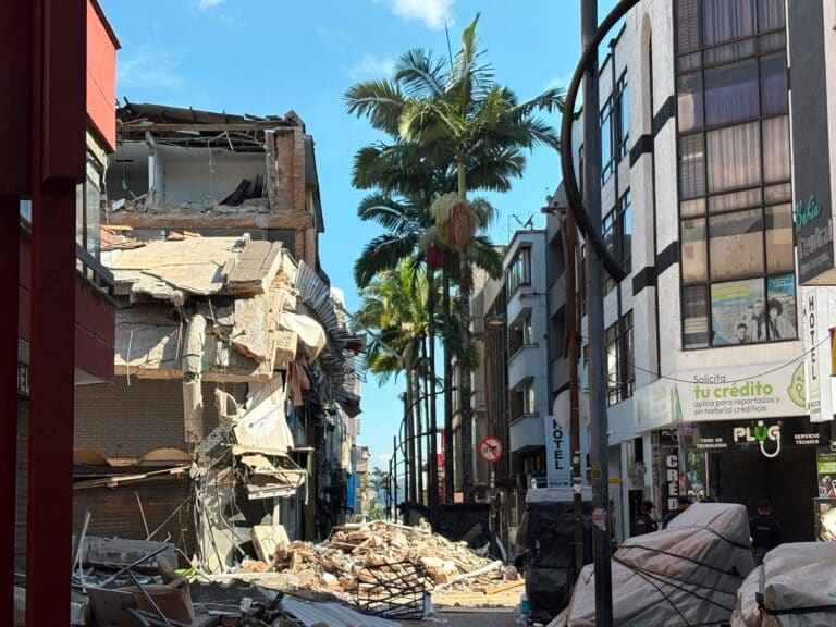 the aftermath of an earthquake