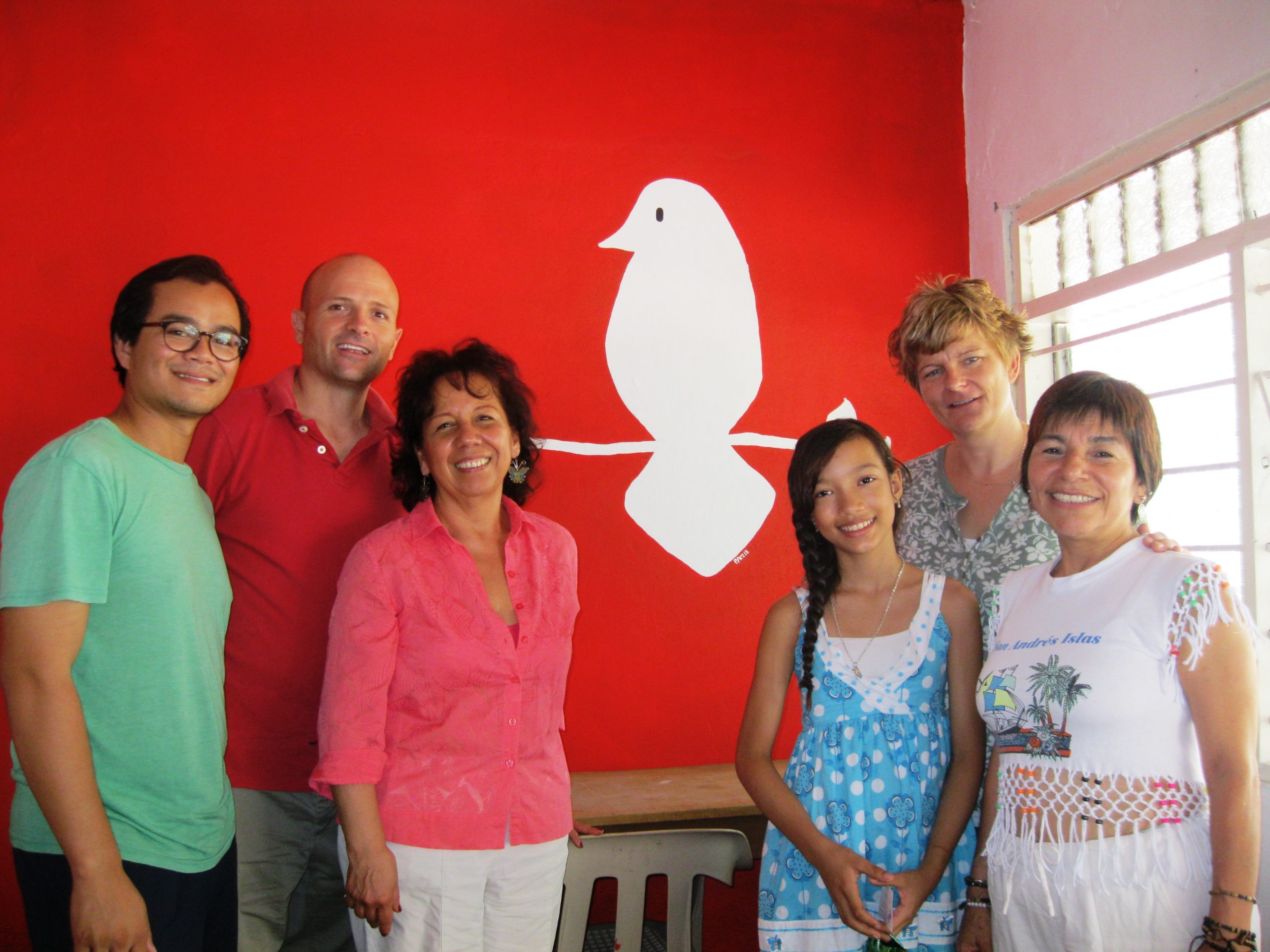 The Colombia team with the Aliana and other friends